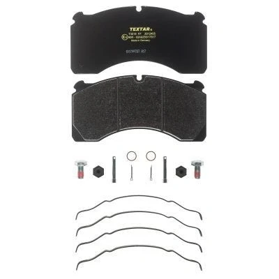 Image of 15224835, 15224835T400 Brake pad set TEXTAR 2912405 prepared for wear indicator with accessories