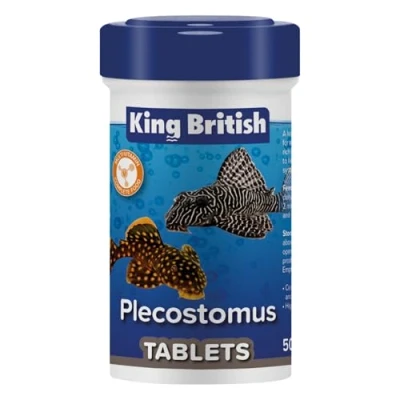 Image of King British Plecostomus Tablets 50g Multi Vitamin Complete Food Natural Ingredients Enhances Colour &amp; Vitality For Bottom Feeding Catfish