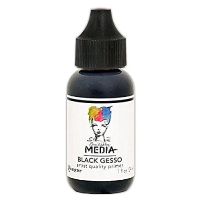 Image of Ranger Dina Wakley Media Black Gesso, Synthetic Material, 3.1 x 8.5 cm