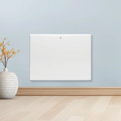 Image of Purus 600W White Electric Radiator Heaters for Home, Bathroom Safe Heater Setback Timer Lot 20 &amp; Advanced Thermostat Control Wall Mounted or Floor Standing Low Energy Panel