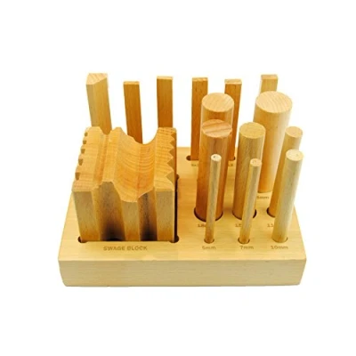 Image of Proops Doming Dapping Wooden Swage Block &amp; Punches 5 25mm. (J1115) Free UK Postage
