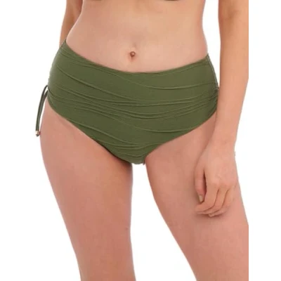 Image of Fantasie Womens 502274 Beach Waves Adjustable Leg Bikini Short Green Elastane Size 10 UK