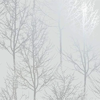 Image of Holden Decor Rhea Trees Wallpaper Grey Silver 90760 Indulgence 10.05 m x 0.53