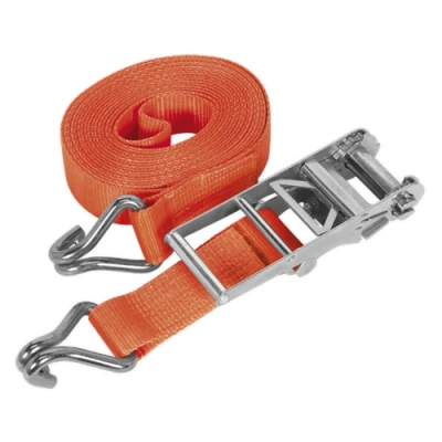 Image of Sealey Ratchet Tie Down 75mm x 12m Polyester Webbing 10000kg Breaking Strength
