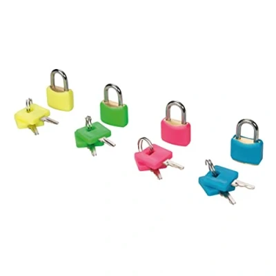 Image of Silverline Hi Vis Brass Padlocks Set 4pce 20mm