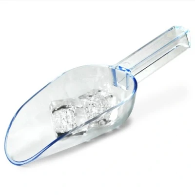 Image of Plastic Drainer Ice Scoop Clear 7oz Bucket Scoop, Acrylic