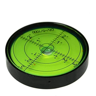 Image of umei High Precision Horizontal Bubble Aluminium Case Bullseye Spirit Surface Level Round Inclinometers for Surveying Instruments and Tribrachs, 60mm,Accuracy 15&#039;/2