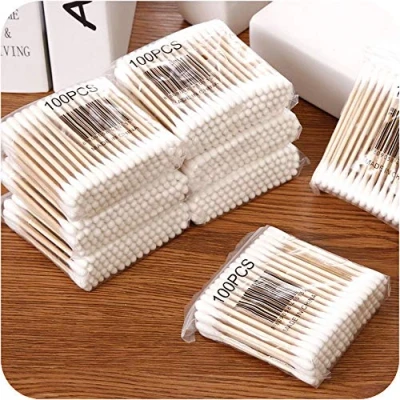 Image of MoonyLI cotton buds made of bamboo and cotton, disposable applicator swabs, wooden ear sticks.