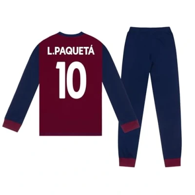 Image of West Ham United FC Boys L.Paqueta 10 Long Pyjamas Navy 13 14 Years
