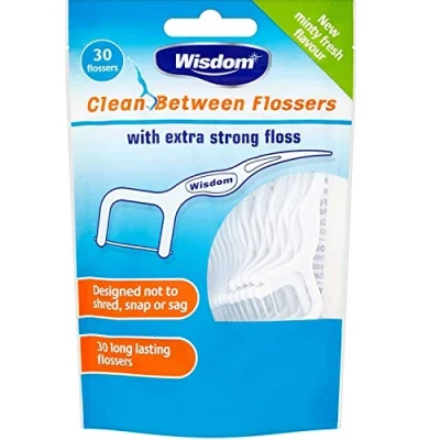 Image of Wisdom Clean Between 30 Flossers, Pack of 5