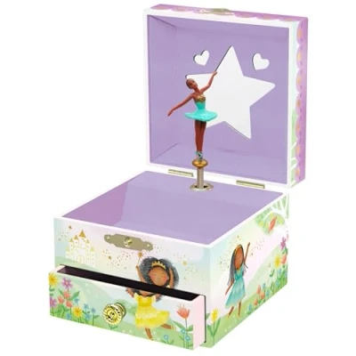 Image of Musical Ballerina Kids Jewellery Box Girls with Mirror, Toys for Age 4 6