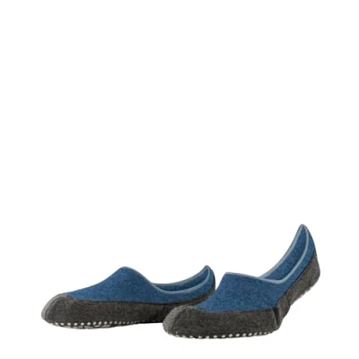 Image of FALKE Men&#039;s Cosyshoe Invisible M Hp Wool Grips On Sole 1 Pair Grip socks, Blue Poseidon 6549, 4/5 UK