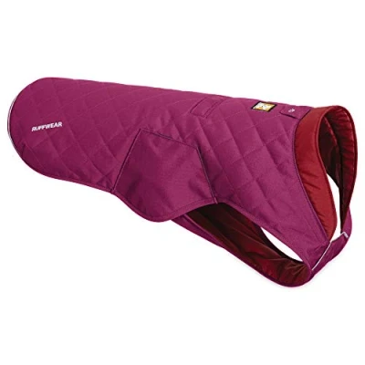 Image of RUFFWEAR Stumptown Jacket, Overcoat for Dogs, Warm and Abrasion resistant Clear Cold Days, Larkspur Purple, X Large