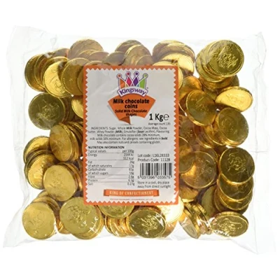 Image of Milk Chocolate Gold Pirate Coins 1 Kilogram Bag (Approx 135 coins)