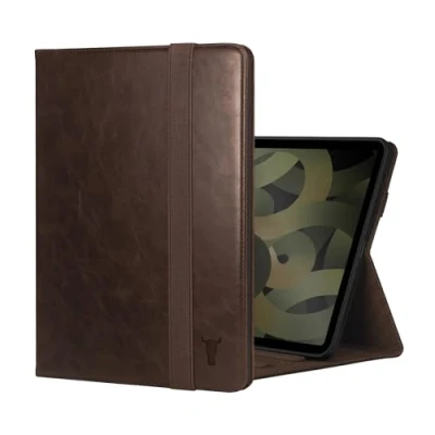 Image of TORRO Case Compatible with iPad Air 11 Inch 6th /5th/4th Gen Genuine Leather 2024/2022/2020 Cover Stand Function, Apple Pencil Connectivity and Wake/Sleep Function (Dark Brown)