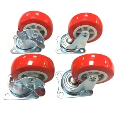 Image of Rolson 50mm Heavy Duty Swivel Castor Wheels 4 pack Max Load 140Kg