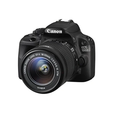 Image of Canon EOS 100D Digital SLR Camera (EF S 18 55 mm f/3.5 5.6 IS STM Lens, MP, CMOS Sensor, 3 inch LCD) (Renewed)