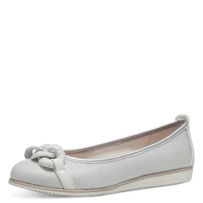 Image of MARCO TOZZI Women&#039;s Damen Ballerinas 2 22121 44 Ballet Flat, White Comb, 4 UK