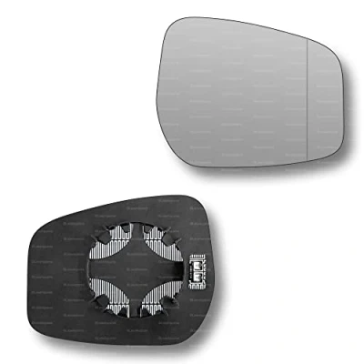 Image of Less4spares Replacement Wing Mirror Glass Right Compatible with Nissan Note 2013 2017 CLIP ON Driver Off side Heated Blind Spot