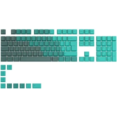 Image of Glorious Gaming 115x GPBT Keycaps Cherry Profile, Super Durable PBT Plastic, Eye Catching Aesthetics, Superior Sound, Original Typeface, English UK Layout Rain Forest