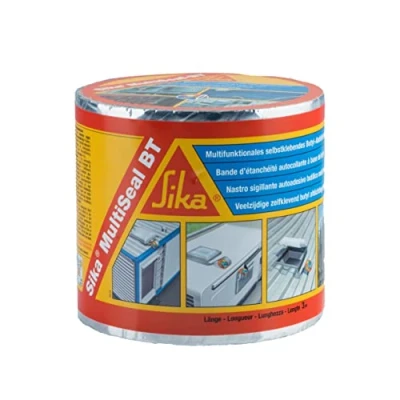 Image of SIKA 428305 MultiSeal BT Butyl Sealing Tape, Aluminium, 10mx100mm