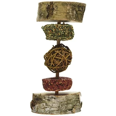 Image of Rosewood Naturals Rodent Playground, Small Animal Treat and Gnaw Toy for Hamsters, Gerbils, Mice, Rats, Rabbits, Guinea Pigs, Chinchillas Degus (Pack of 1)