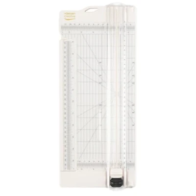 Image of Vaessen Creative Trimmer + Scoring Board 4.5&quot; for Scrapbooking, Cardmaking and Other Paper Crafts, White, 11,4 x 30,5 cm