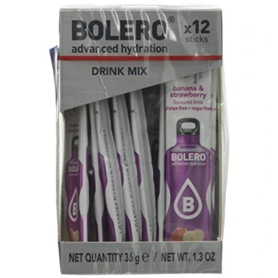 Image of Bolero Drink Sticks White Grape, 12 to Mix with 500ml of Water (banana &amp; strawberry, 3g)