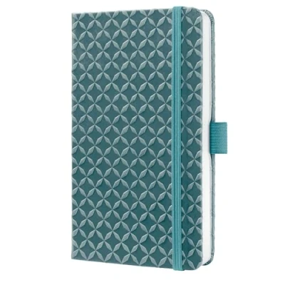 Image of SIGEL JN138 Jolie Notebook, Lined, Approx. A6, Ocean Blue, hardcover, 174 Pages