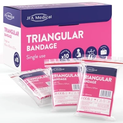 Image of JFA Medical Non Woven Triangular Bandage Arm Sling 90cm x 127cm Box of 10 Bandages