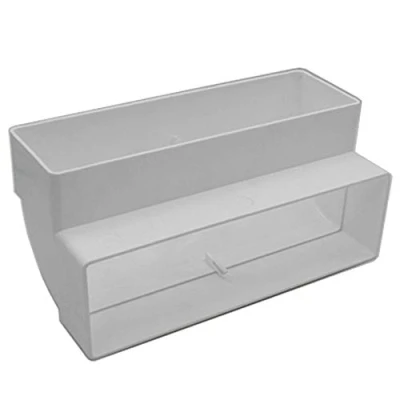 Image of Kair 90 Degree Vertical Elbow Bend 204mm x 60mm 8 2 inch Rectangular Plastic Ducting Adaptor