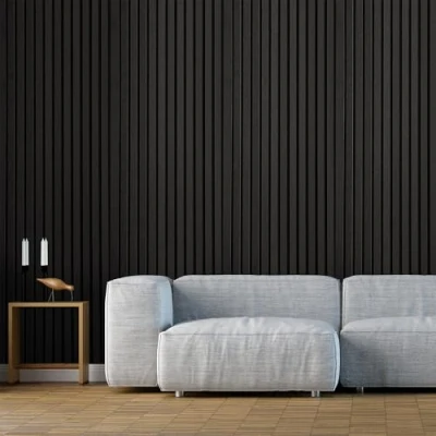 Image of Fuse Acoustic Wooden Wall Panel in Black Oak, 240cm x 60cm (2 Pack)