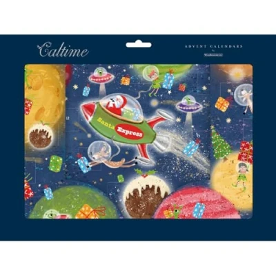 Image of Traditional Advent Calendar Santa In Space Christmas Gift Idea 604546 Caltime by Woodmansterne