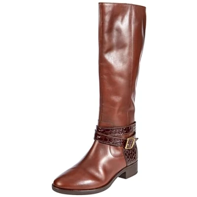 Image of Geox Women&#039;s D Felicity Knee high Boot, Brown, 2 UK