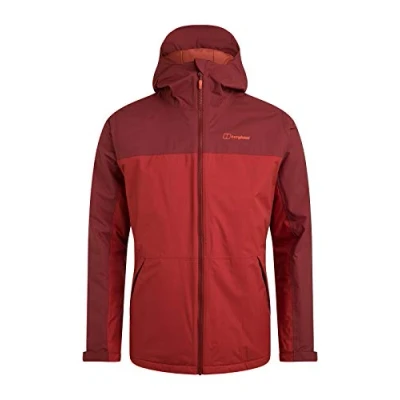 Image of Berghaus Men&#039;s Deluge Pro 2.0 Insulated Waterproof Jacket, Red ochre/Russet Brown, XS