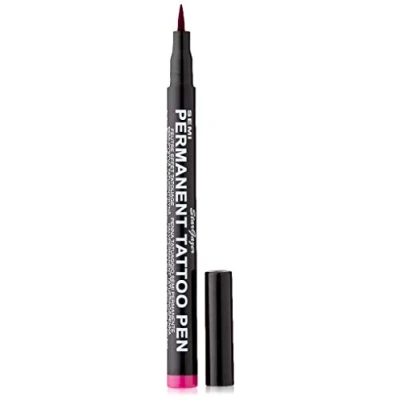 Image of Stargazer Semi Permanent Vegan Tattoo Pen 12. Up To 24 Hour Strong Pink Colour For Skin Art With A Fine Line Nib.
