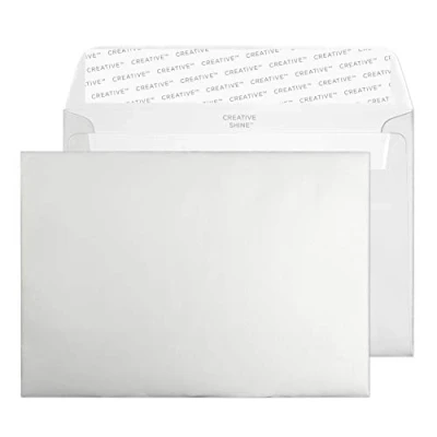 Image of Blake Creative Shine C6 114 x 162 mm 130 gsm Peel and Seal Wallet Envelopes (112) Metallic Silver Pack of 500