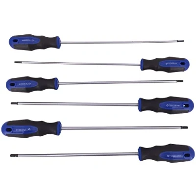 Image of US PRO B1521 Screwdriver Set 6Piece Extra Long Length 250 MM Torx T10T30