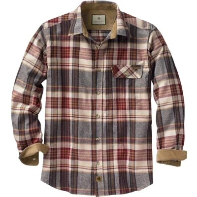 Image of Legendary Whitetails Men&#039;s Buck Camp Flannel Shirt, Cedarwood Plaid, 4X Large