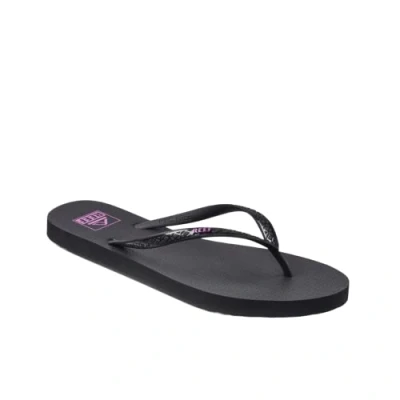 Image of Reef Women&#039;s Seaside flip Flops, Black Purple, 3 UK