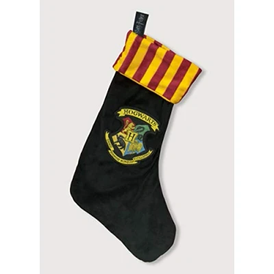 Image of Groovy Uk Harry Potter Hogwarts Fleece Christmas Stocking, 47 cm x 30 Size, Black/Red/Yellow