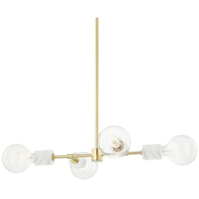 Image of Asime 4 Light Pendant Brass