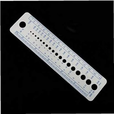 Image of Lankater 1pc Knitting Pin, Plastic Needle Gauge, Rulers Sewing Accessories Home Diy Weaving Tool