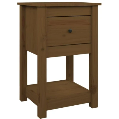 Image of vidaXL Bedside Cabinet Honey Brown 40x35x61.5 cm Solid Wood Pine