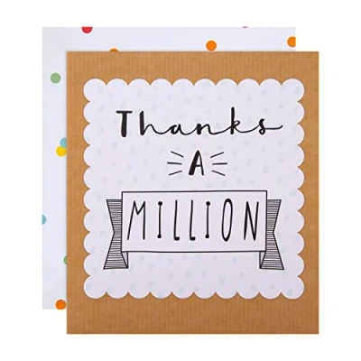 Image of Hallmark Thank You Card &#039;Thanks A Million&#039; Contemporary Design