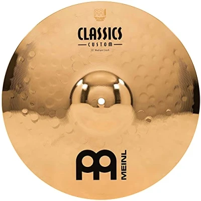 Image of Meinl Cymbals Classics Custom Brilliant Crash Medium Cymbal 15 inch (Video) for Drum Set (38,10cm) B12 Bronze, Finish, Made in Germany (CC15MC B)