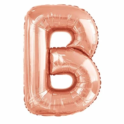 Image of Amscan 9915564 Large Letter B Rose Gold