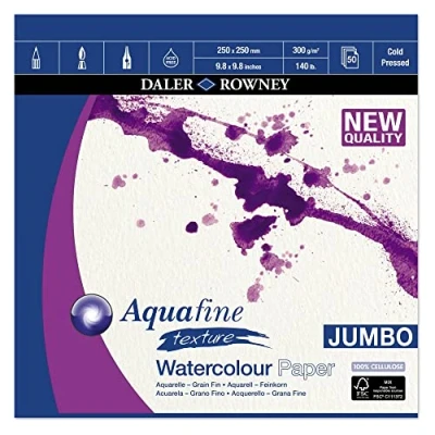 Image of Daler Rowney Aquafine Watercolour Paper Pad 25x25cm Jumbo