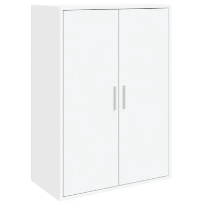 Image of vidaXL White Engineered Wood Sideboard Storage Cupboard Highboard Side Cabinet with Ample Organization Space for Living Room