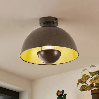 Image of Lindby ceiling light Lya, Ø 31 cm, dark grey, metal